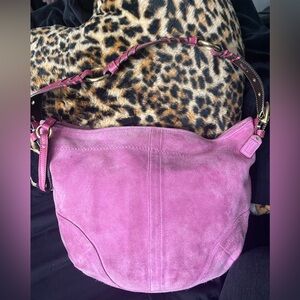 VINTAGE COACH SUED HOBO